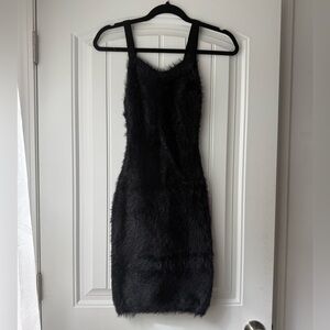 Fabletics black bodycon plush dress